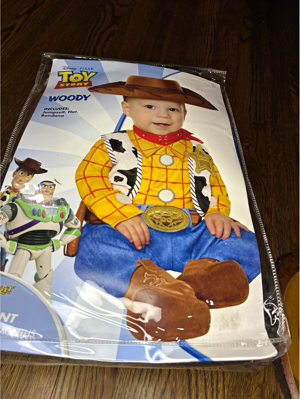 Spirit Toy Story Woody Infant Costume Set 6-12 Months Jumpsuit Hat Bandana